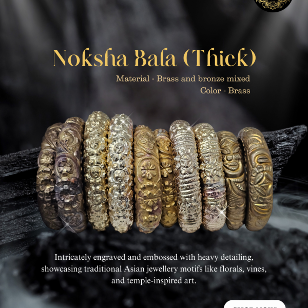 Noksha Bala Thick - Metarial ( Brass and Bronze Mixed) & Color ( Brass)