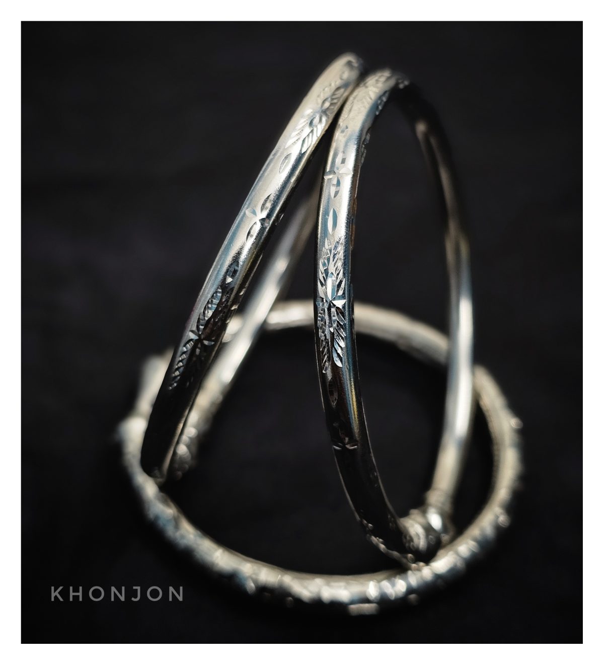 Copper Monipuri Churi - Silver plated - Image 1