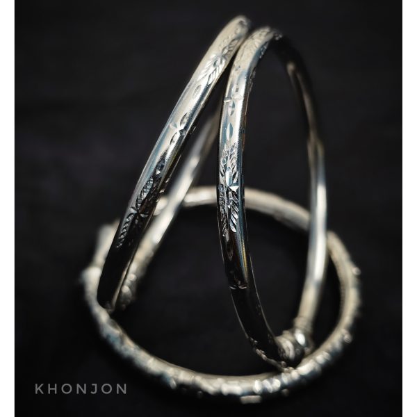 Copper Monipuri Churi - Silver plated