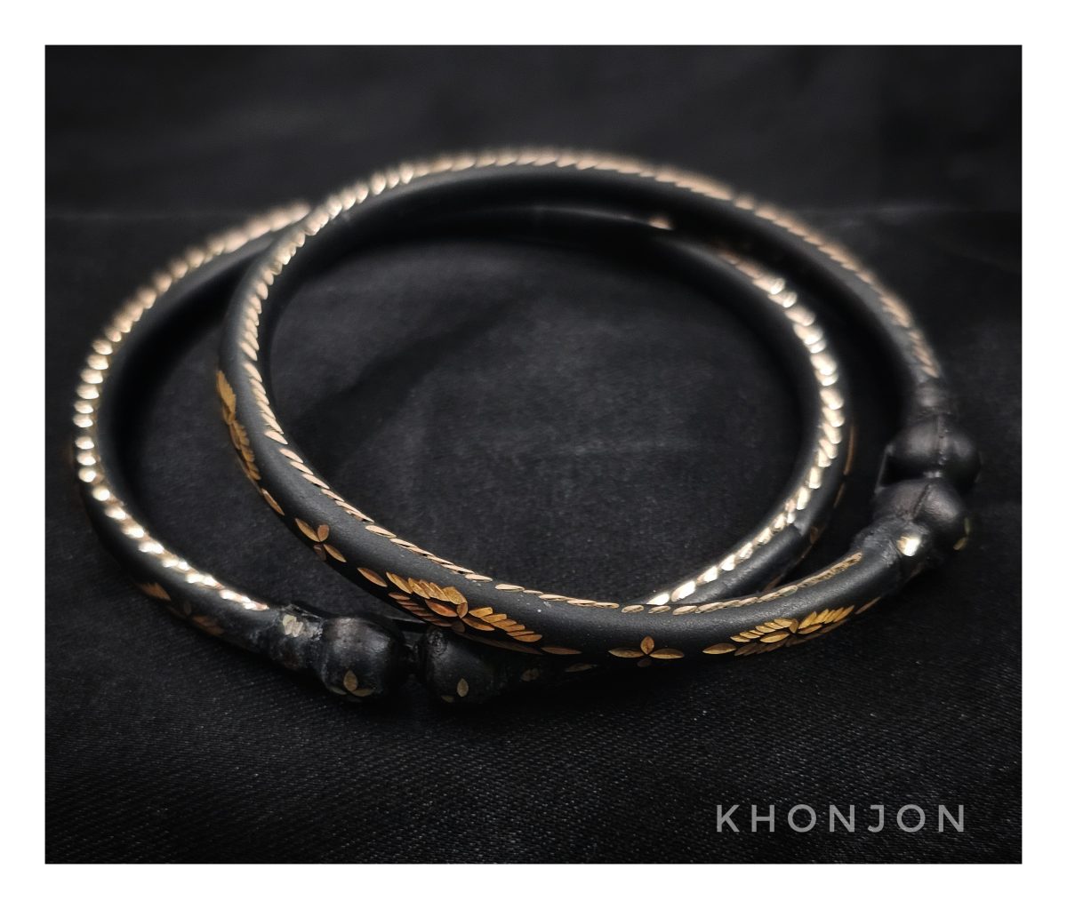 Copper Monipuri Churi - Black Chilai - Image 2