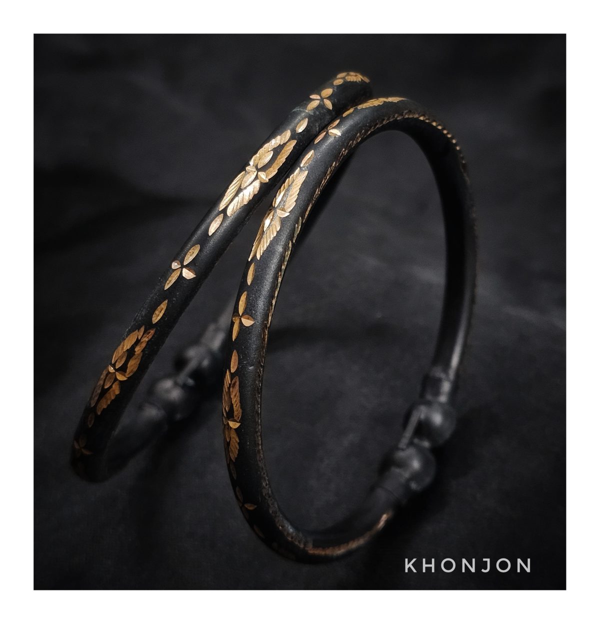 Copper Monipuri Churi - Black Chilai - Image 1