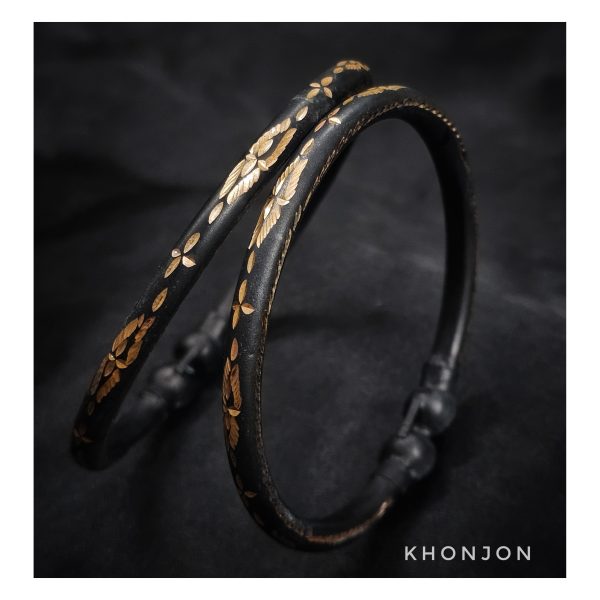 Copper Monipuri Churi - Black Chilai