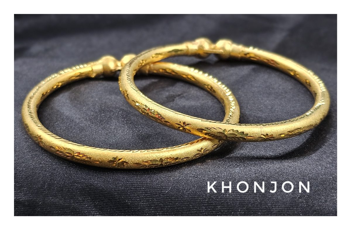 Copper Monipuri Churi - Gold plated - Image 2