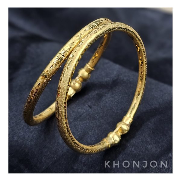 Copper Monipuri Churi - Gold plated